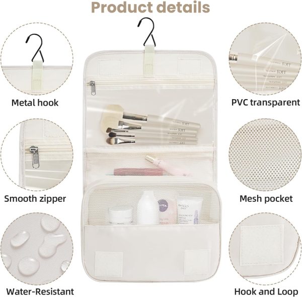 BAGAIL 10 Set Packing Cubes Various Sizes Packing Organizer for Travel Accessories Luggage Carry On Suitcase-Cream - Image 4