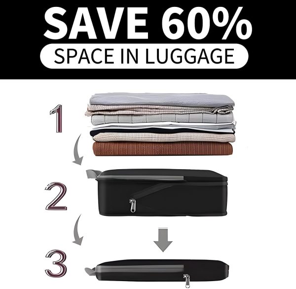 4 Set/6 Set Compression Packing Cubes Travel Accessories Expandable Packing Organizers - Image 4