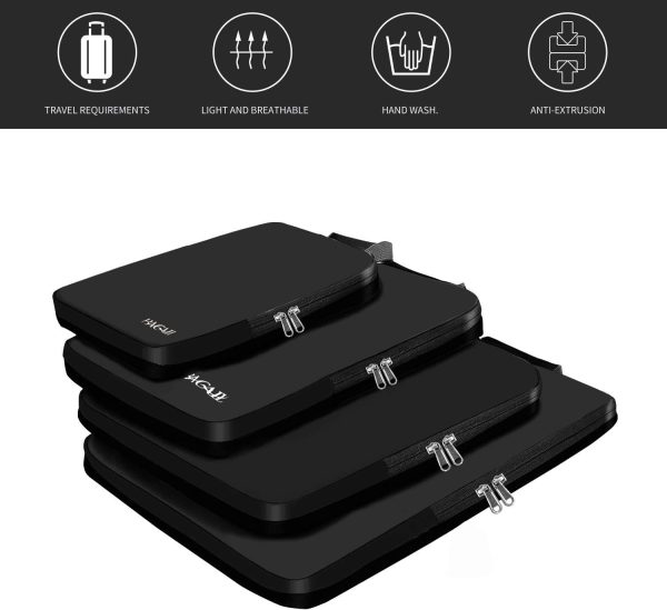 4 Set/6 Set Compression Packing Cubes Travel Accessories Expandable Packing Organizers - Image 5