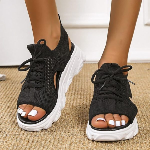 Women Comfort Arch Support Dress Flats Sandal Ankle Strap Buckle Thong T-Strap Summer Adjustable Sandal - Image 3