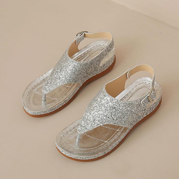 Women'S Beach Sandals Hollow Casual Slippers Flat Shoes Retro Sandals Women'S Rhinestone Sandals for Women Wedding - Image 7